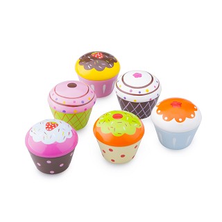 New Classic Toys - Cupcake Assortment in Giftbox - 6 pieces
